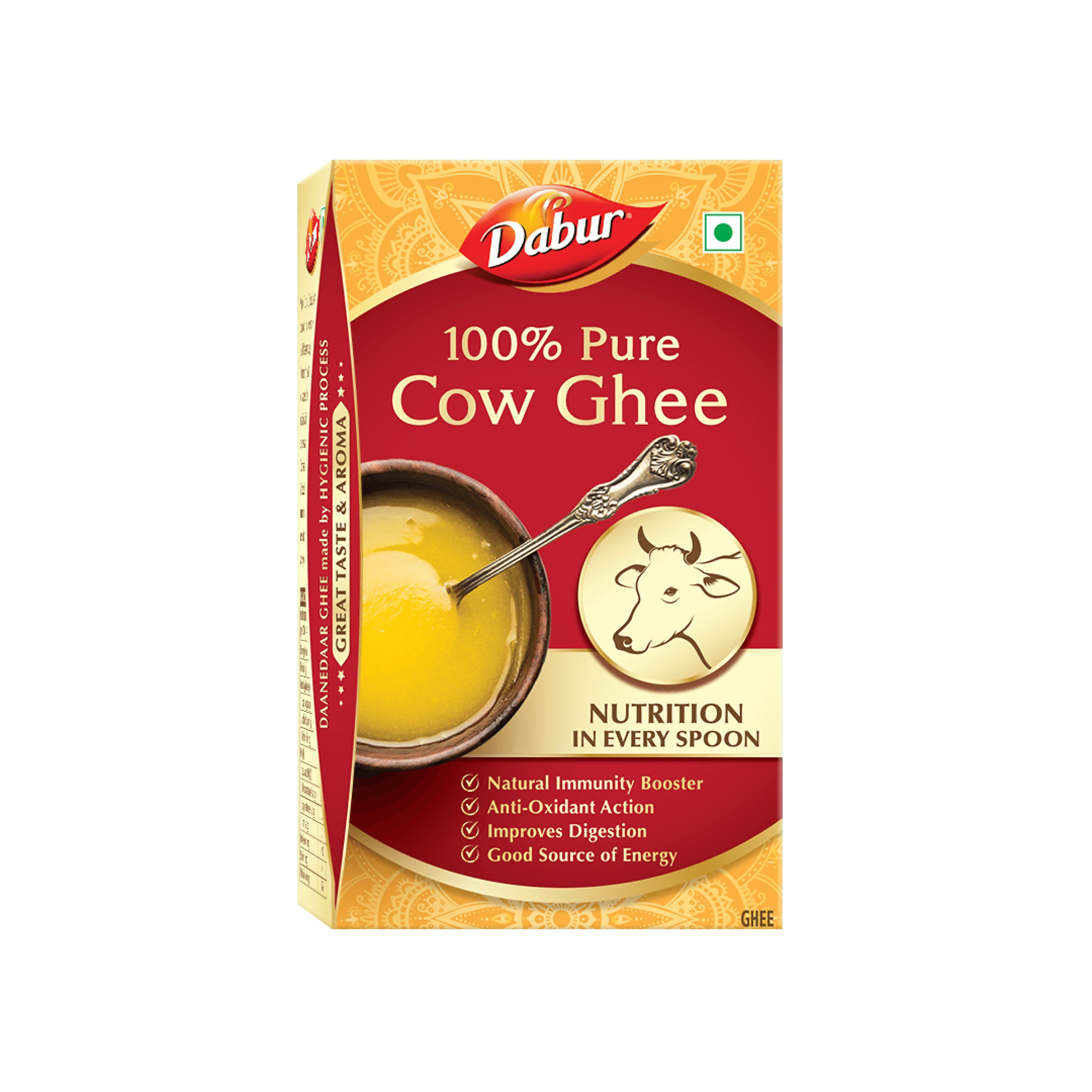 Dabur Cold Pressed Mustard Oil 1L+ Daanedaar Cow Ghee – 900ML | Authentic Taste & Health - Image 3