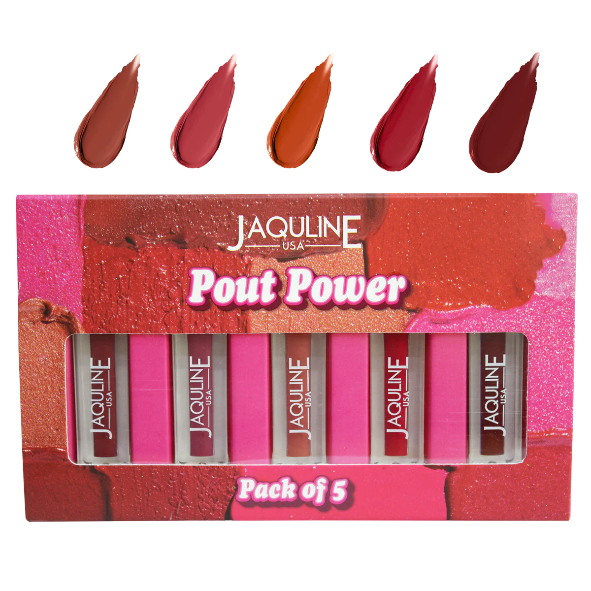 Jaquline USA Pout Power Liquid Mini Lipstick (1.25ml Each)