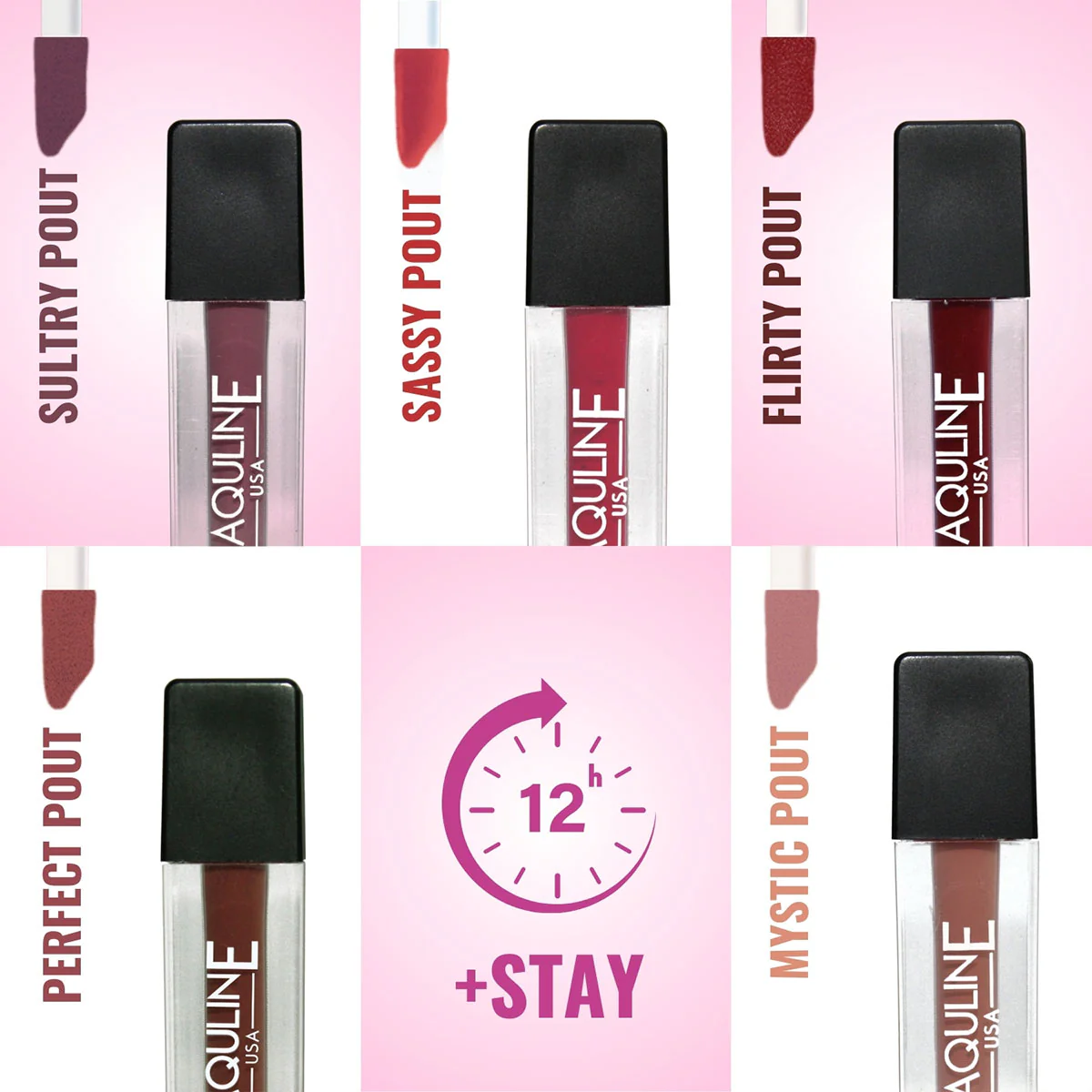 Jaquline USA Pout Power Liquid Mini Lipstick (1.25ml Each) - Image 4