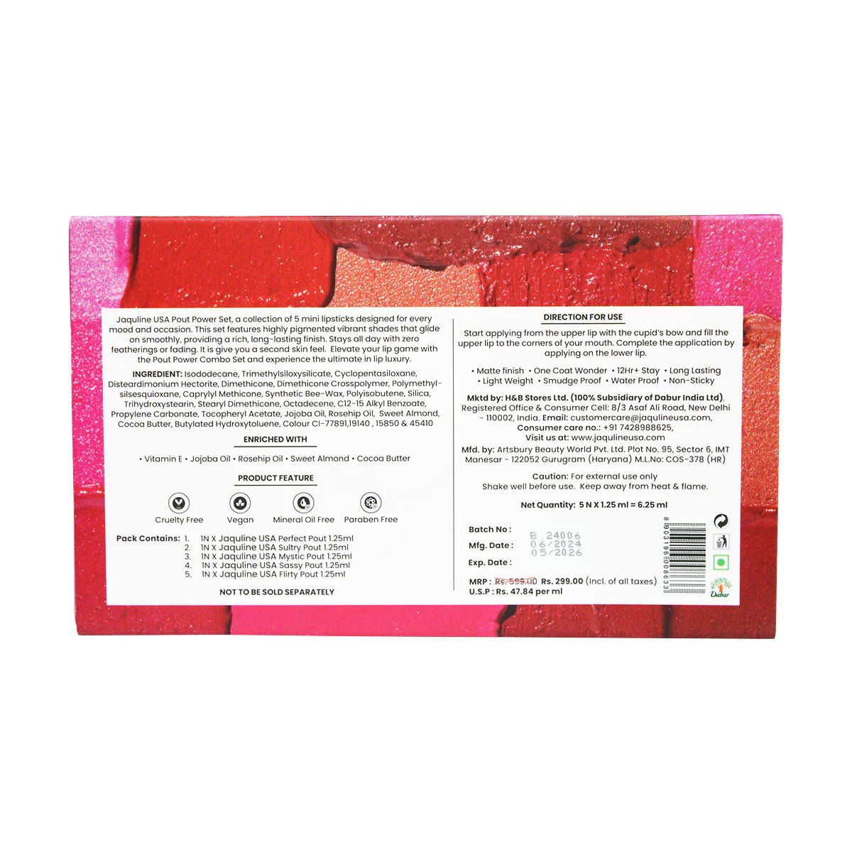 Jaquline USA Pout Power Liquid Mini Lipstick (1.25ml Each) - Image 6