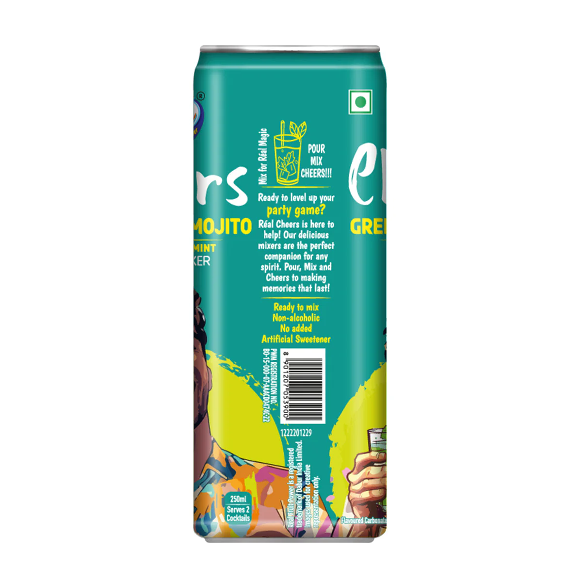Real Cheers Green Apple Mojito 250ml - Image 3