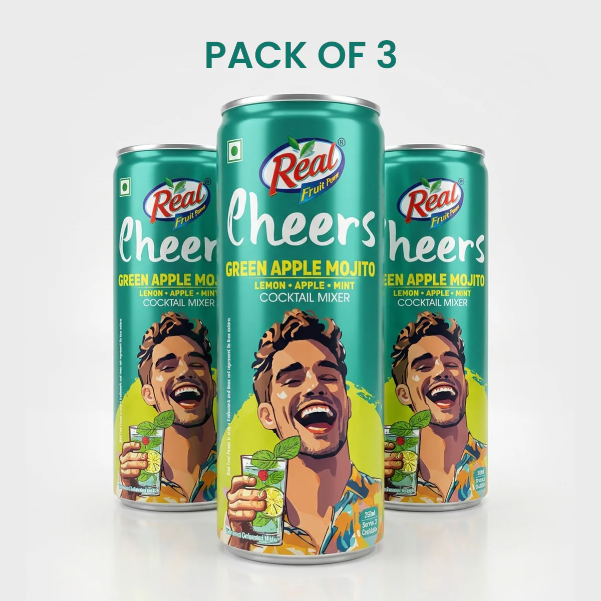 Real Cheers Green Apple Mojito 250ml - Image 5